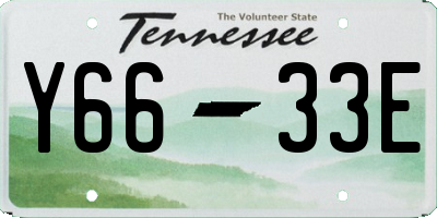 TN license plate Y6633E