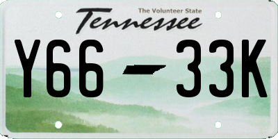 TN license plate Y6633K