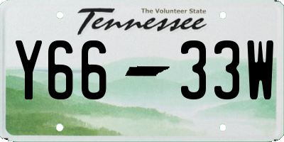 TN license plate Y6633W