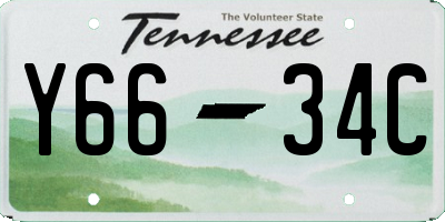TN license plate Y6634C
