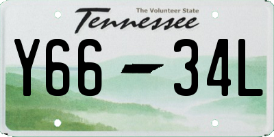 TN license plate Y6634L