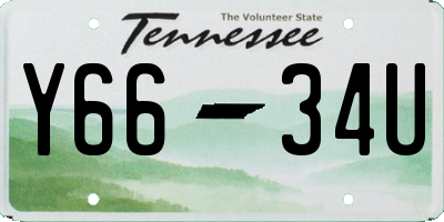 TN license plate Y6634U