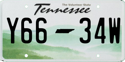 TN license plate Y6634W