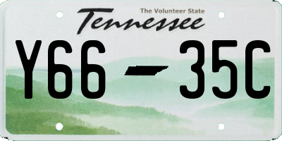 TN license plate Y6635C