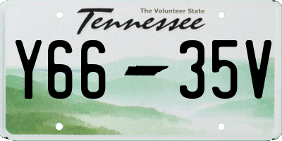 TN license plate Y6635V