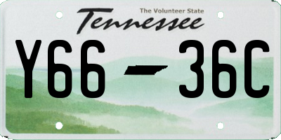 TN license plate Y6636C