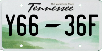 TN license plate Y6636F
