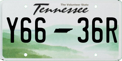 TN license plate Y6636R