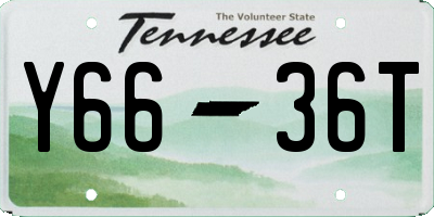 TN license plate Y6636T