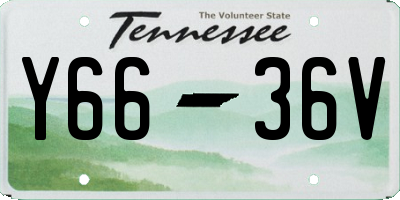 TN license plate Y6636V