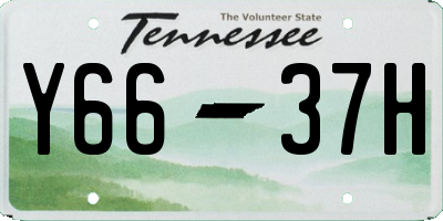 TN license plate Y6637H