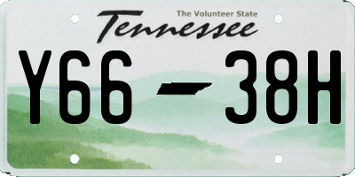 TN license plate Y6638H