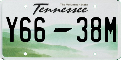 TN license plate Y6638M