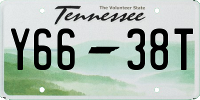 TN license plate Y6638T