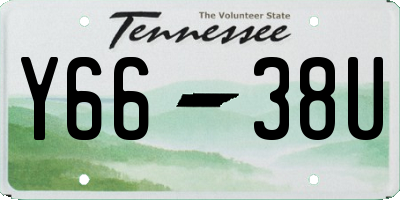 TN license plate Y6638U