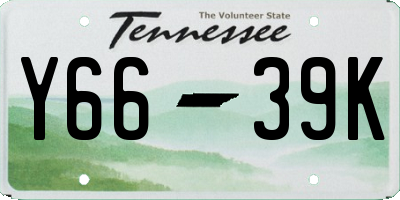 TN license plate Y6639K