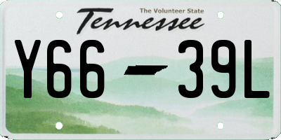 TN license plate Y6639L
