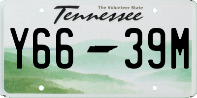 TN license plate Y6639M