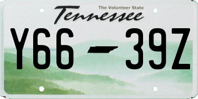 TN license plate Y6639Z