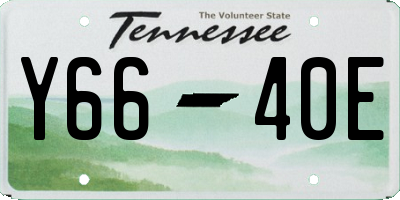 TN license plate Y6640E