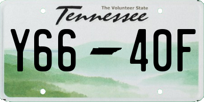 TN license plate Y6640F