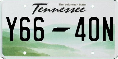 TN license plate Y6640N