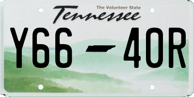 TN license plate Y6640R