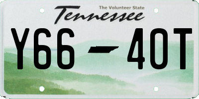 TN license plate Y6640T