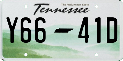 TN license plate Y6641D