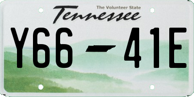 TN license plate Y6641E