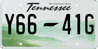 TN license plate Y6641G