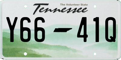 TN license plate Y6641Q