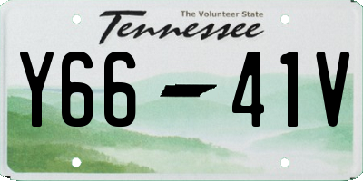 TN license plate Y6641V