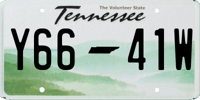 TN license plate Y6641W
