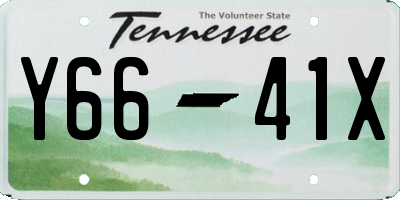 TN license plate Y6641X