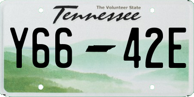 TN license plate Y6642E