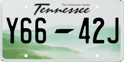 TN license plate Y6642J