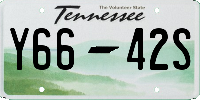 TN license plate Y6642S