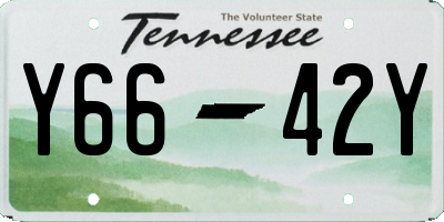 TN license plate Y6642Y