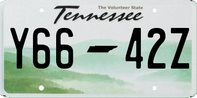 TN license plate Y6642Z