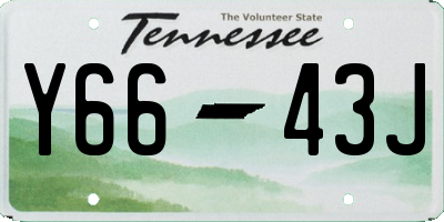 TN license plate Y6643J