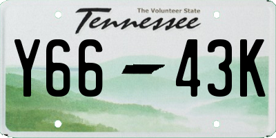 TN license plate Y6643K