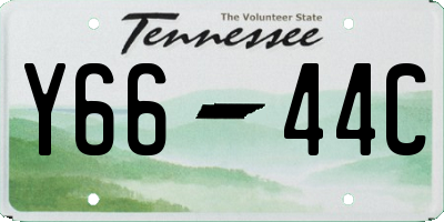 TN license plate Y6644C