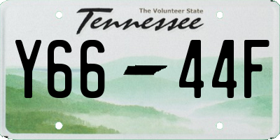 TN license plate Y6644F