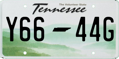 TN license plate Y6644G