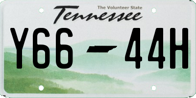 TN license plate Y6644H