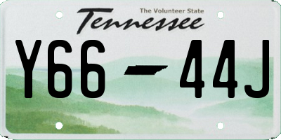 TN license plate Y6644J