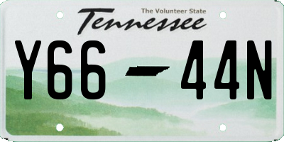 TN license plate Y6644N
