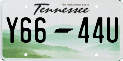 TN license plate Y6644U