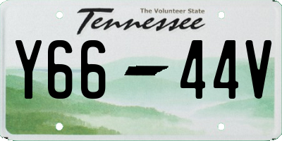 TN license plate Y6644V